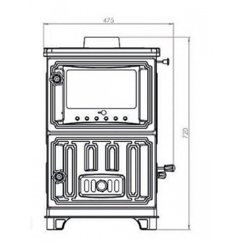 gri mid lüx şömine soba ST-190