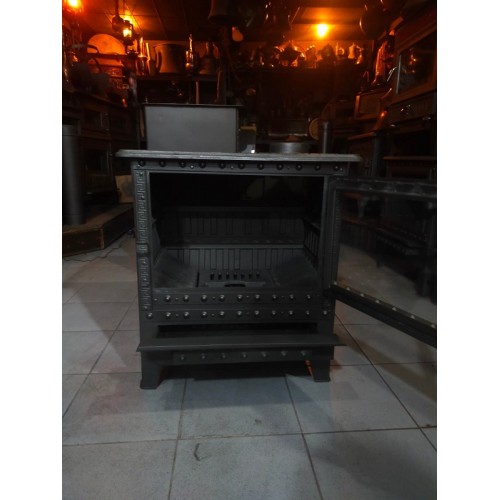 camlı odun kömür şömine ST-104