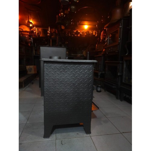 camlı odun kömür şömine ST-104