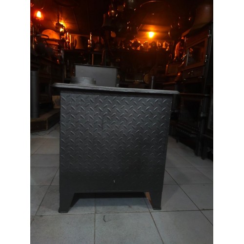 camlı odun kömür şömine ST-104