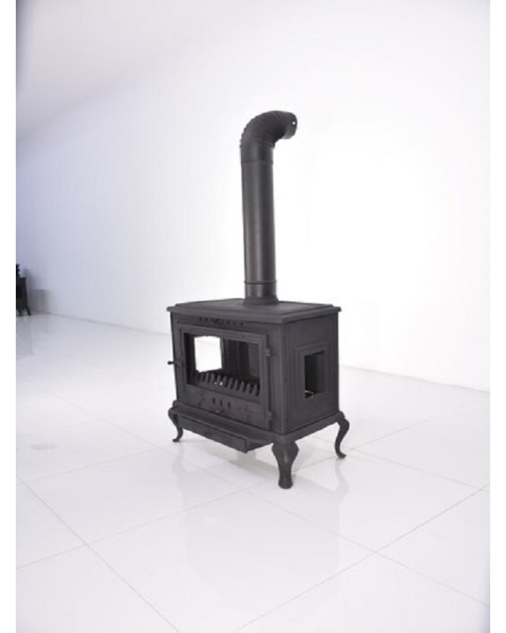 Standart model seramik yan camlı döküm şömine 001-b