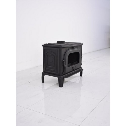 Döküm şömine yan camlı 024-b